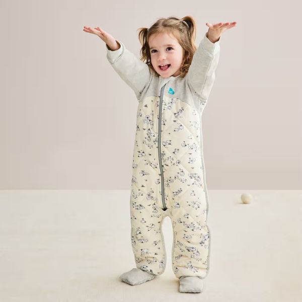 Love To Dream Organic Cotton Merino Sleepsuit 3.5Tog Size 24-36M Sheep Life Sand