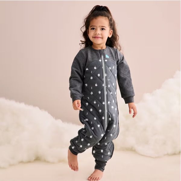 Love To Dream Organic Cotton Merino Sleepsuit Warm 2.5Tog Size 24-36M Lamb's Best Friend Charcoal
