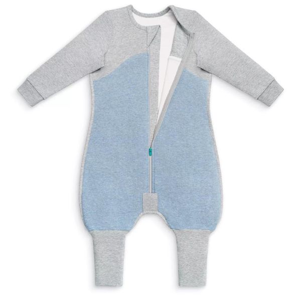 Love to Dream Sleep Suit Long Sleeve Organic Size 0 6-12m 1.0Tog Dusty Blue Marl