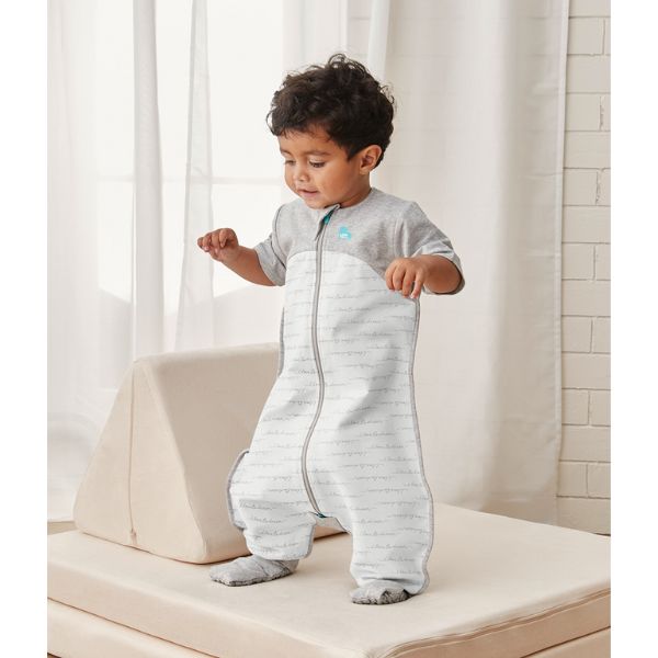 Love to Dream Sleep Suit Short Sleeve Organic Size 0 6-12m 1.0Tog White Dreamer