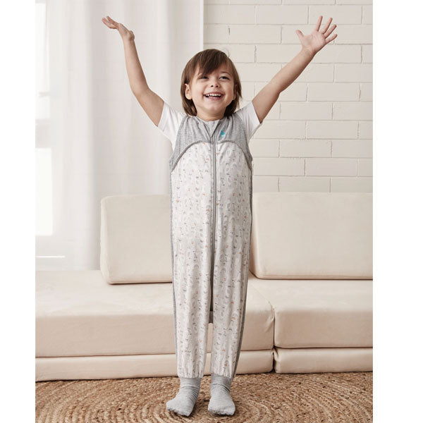 Love To Dream Organic Sleep Suit 0.2Tog Size 4 Grey Birds