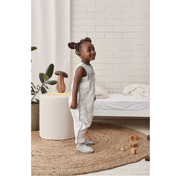 Love To Dream Organic Sleep Suit 0.2Tog Size 4 Grey Birds