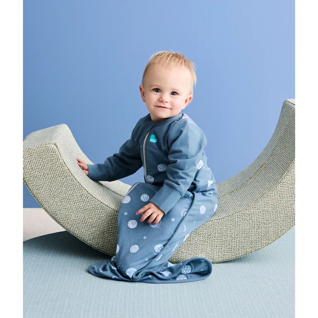 Love to Dream Sleep Bag Stretch Cotton Fleece 1.0 Tog Little Dreamer Denim 18-36m