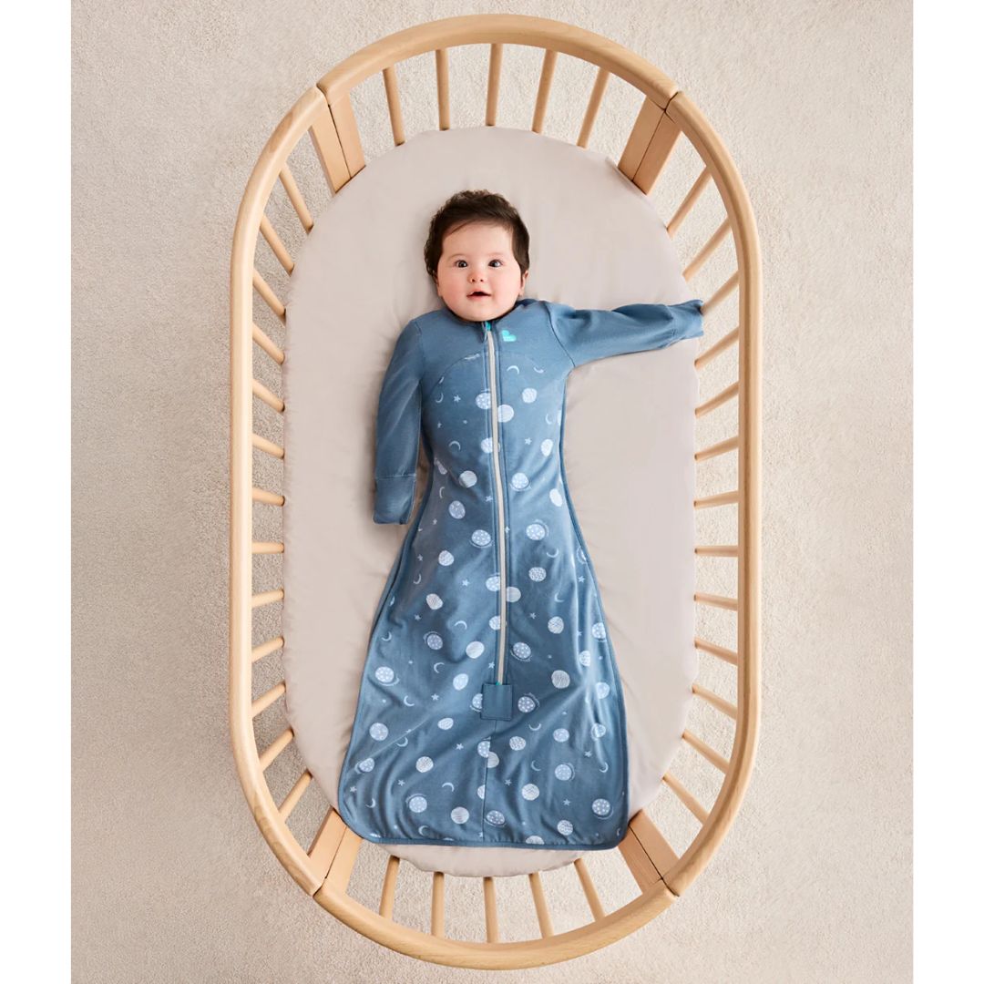 Love to Dream Sleep Bag Stretch Cotton Fleece 1.0 Tog Little Dreamer Denim 18-36m