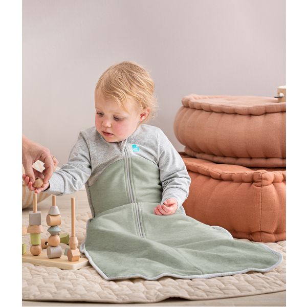 Love To Dream Organic Cotton Sleep Bag Long Sleeve 18-36m 1.0Tog Olive Marl