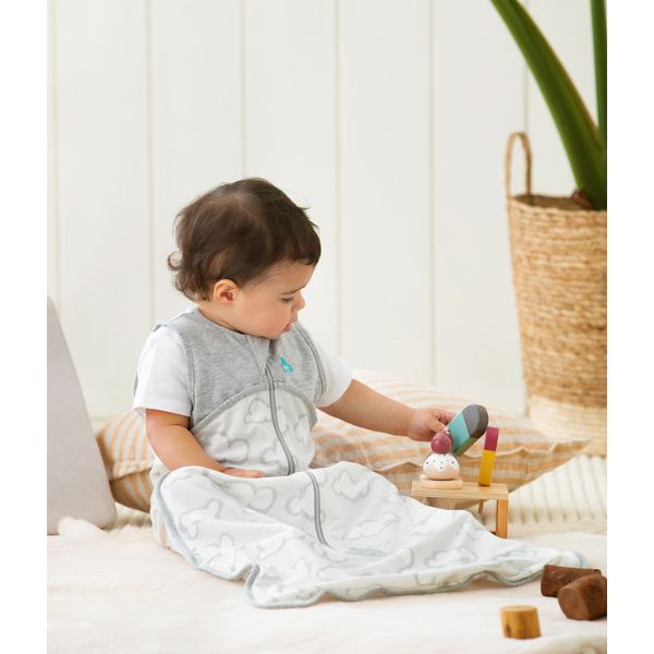 Love To Dream Organic Sleep Bag 0.2Tog Size 1-3 18-36m Daydream Grey