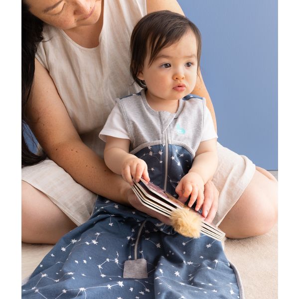Love To Dream Sleep Bag Organic LITE 0.2Tog 6-18m Denim Stellar