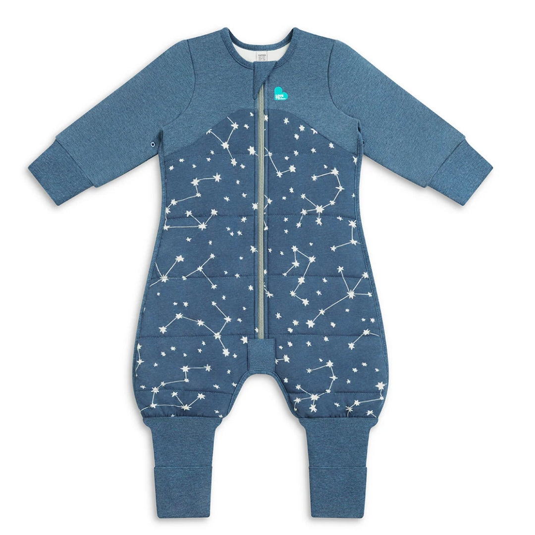 Love to Dream Sleep Suit Quilted Stretch Cotton 2.5Tog Stellar Denim Blue 6-12m