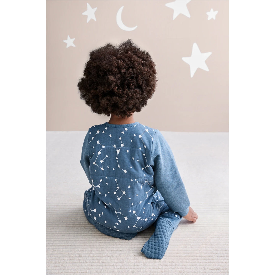Love to Dream Sleep Suit Quilted Stretch Cotton 2.5Tog Stellar Denim Blue 24-36m