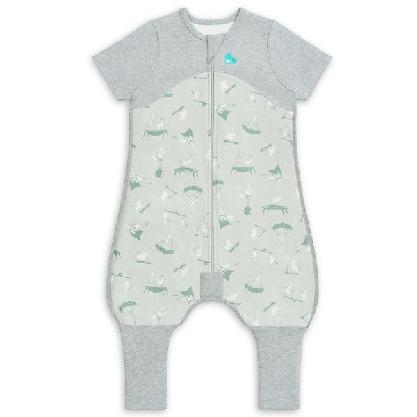 Love to Dream Sleep Suit Short Sleeve Organic Size 0 6-12m 1.0Tog Olive Daredevil Bunny