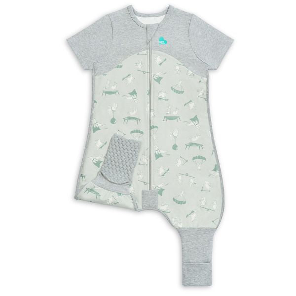 Love to Dream Sleep Suit Short Sleeve Organic Size 0 6-12m 1.0Tog Olive Daredevil Bunny