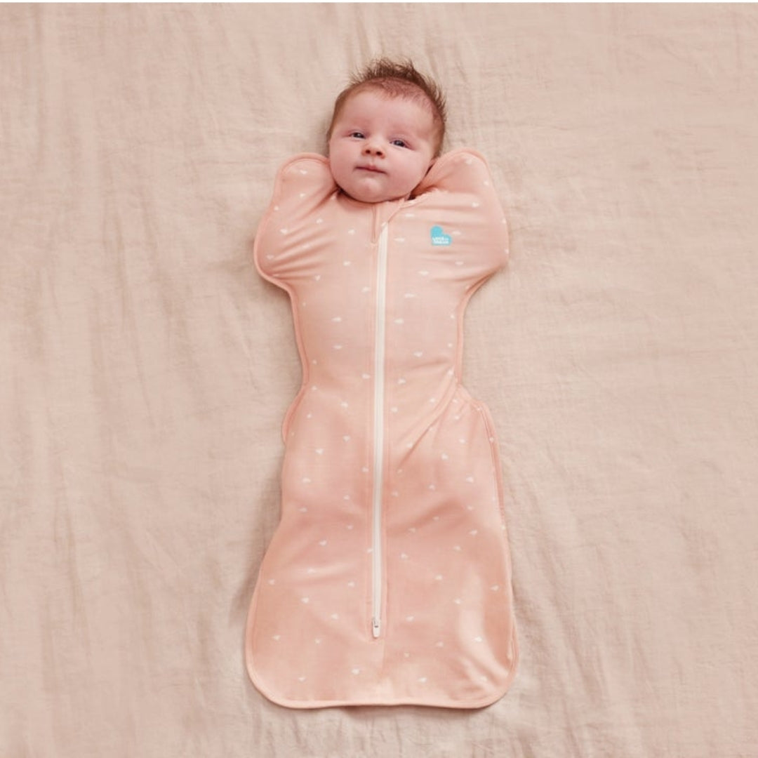 Love To Dream Swaddle UP 0.2Tog Viscose from Bamboo Small Blush Hearts