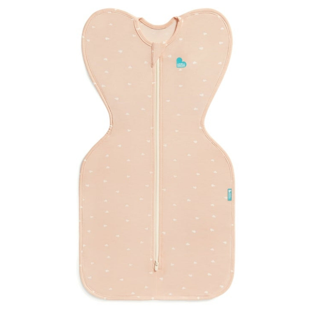 Love To Dream Swaddle UP 0.2Tog Viscose from Bamboo Medium Blush Hearts