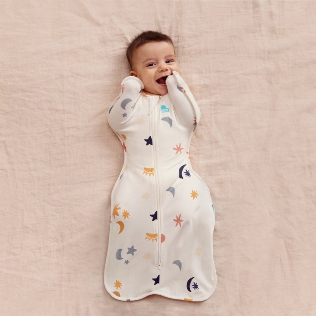 Love To Dream Swaddle Up Organic Stretch Cotton 1.0Tog Medium Buff Lunar