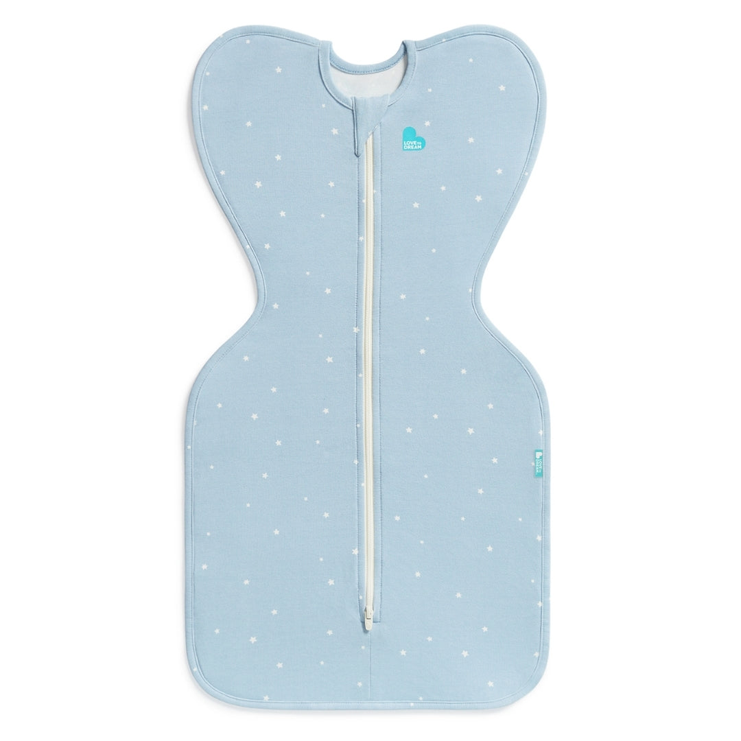 Love To Dream Swaddle Up Stretch Cotton 1.0Tog Small Powder Blue Twinkle