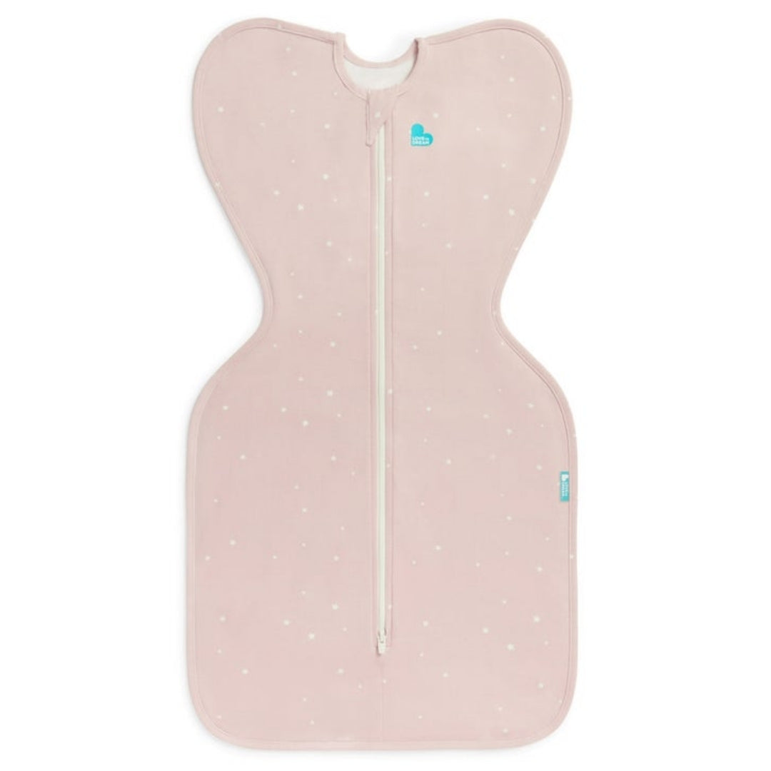 Love To Dream Swaddle Up Stretch Cotton 1.0Tog Medium Powder Pink Twinkle