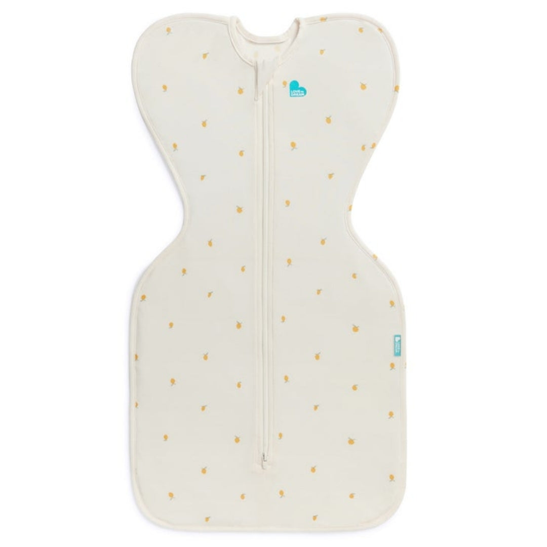 Love To Dream Swaddle Up Viscose from Bamboo 1.0Tog Medium Cream Lemons