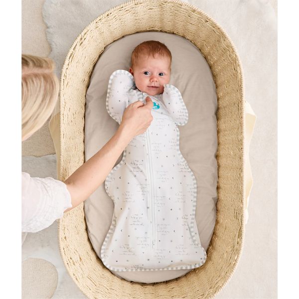 Love To Dream Swaddle Up LITE 0.2Tog Medium You are My White