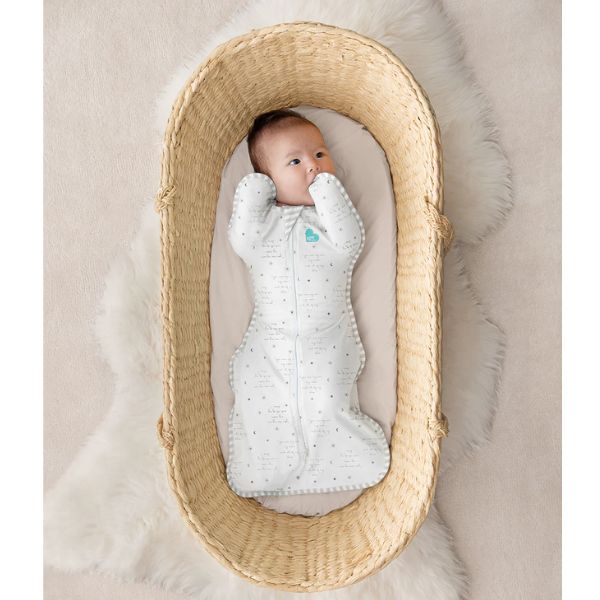 Love To Dream Swaddle Up LITE 0.2Tog Small You are My White