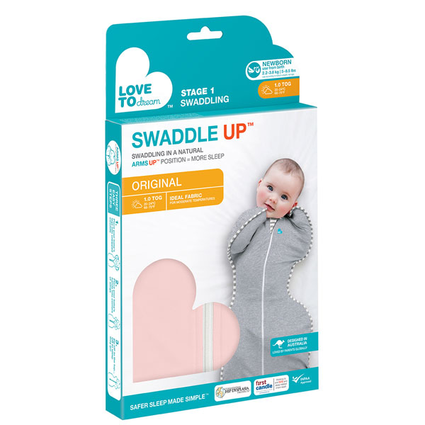Love To Dream Swaddle Up Original Newborn 1.0Tog Dusty Pink