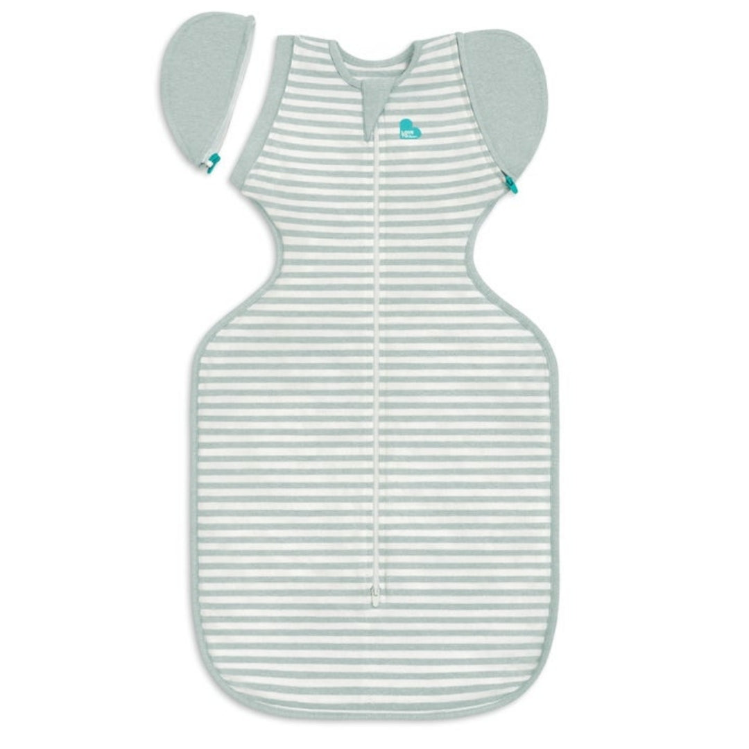 Love to Dream Swaddle UP Transition Bag Stretch Cotton Medium 0.2Tog Olive Stripe