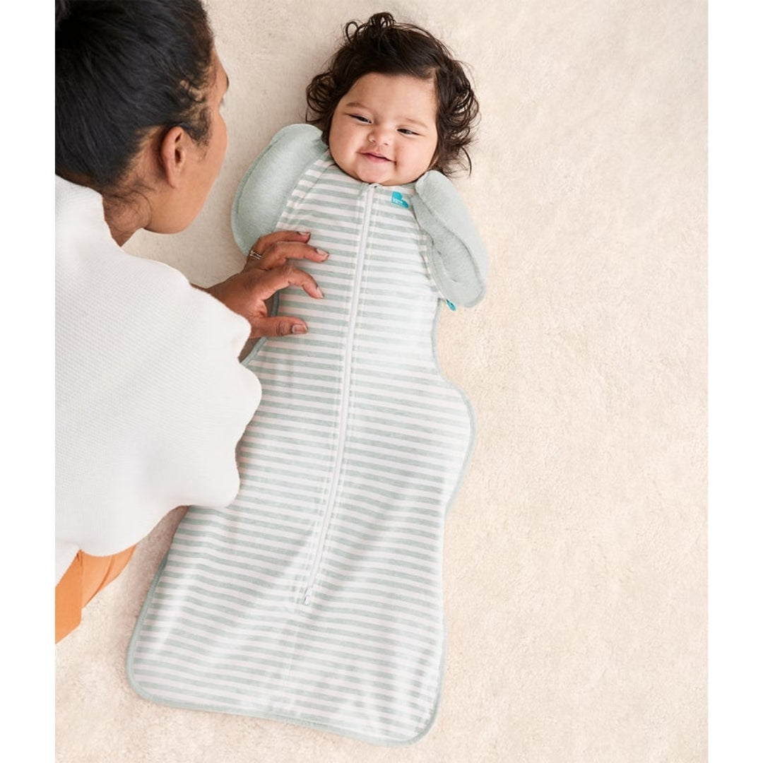 Love to Dream Swaddle UP Transition Bag Stretch Cotton Medium 0.2Tog Olive Stripe