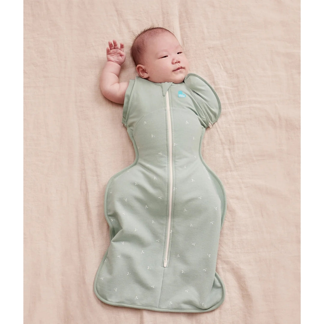 Love To Dream Swaddle Up Transition Bag Stretch Cotton Fleece 1.5Tog Large Olive Twigs