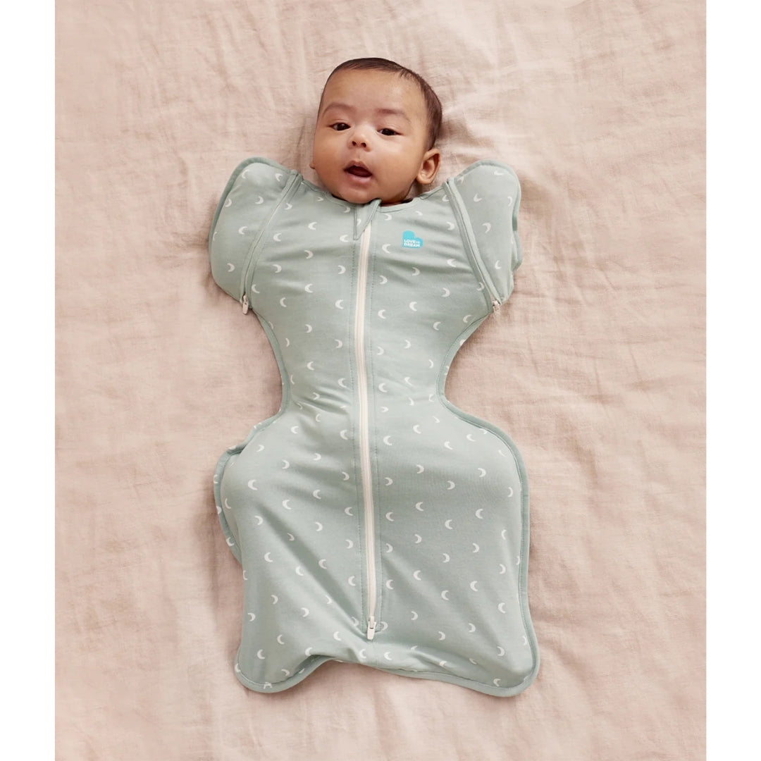 Love To Dream Swaddle Up Transition Bag Stretch Cotton 1.0Tog Small Olive Moon