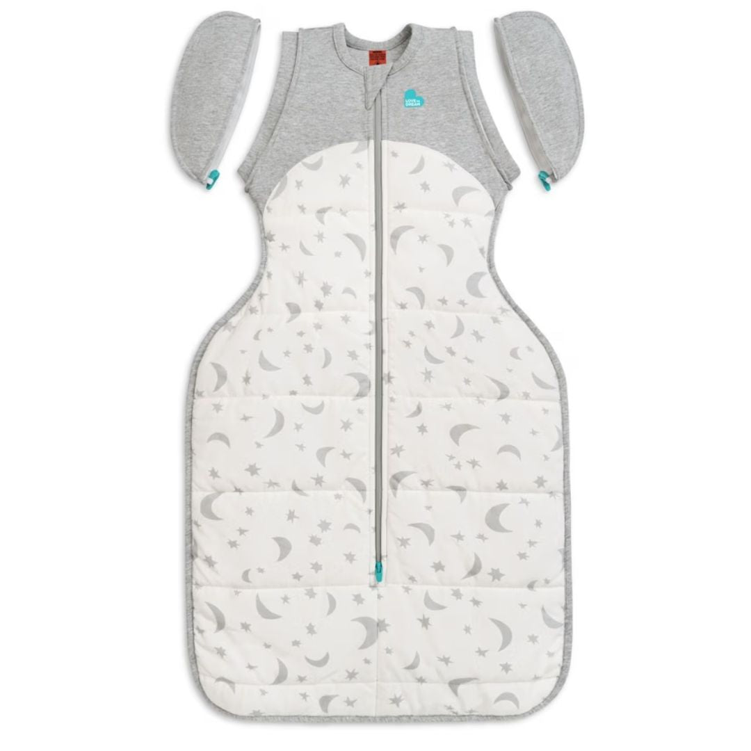 Love To Dream Swaddle UP Transition Bag 3.5Tog Quilted Stretch Cotton Large Moonlight White