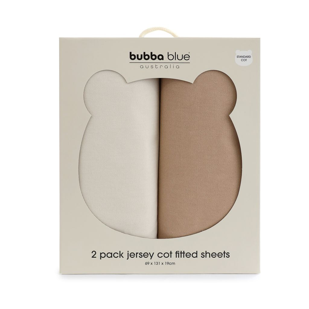 Bubba Blue Sundae Jersey Cot Fitted Sheets 2pk