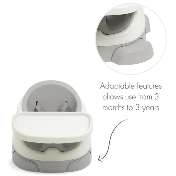 Mamas & Papas Bug 3-in-1 Floor & Booster Seat with Activity Tray Pebble Grey