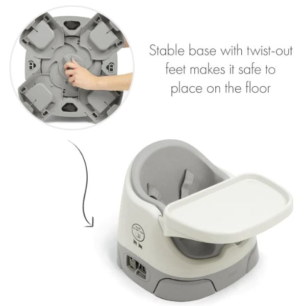 Mamas & Papas Bug 3-in-1 Floor & Booster Seat with Activity Tray Pebble Grey