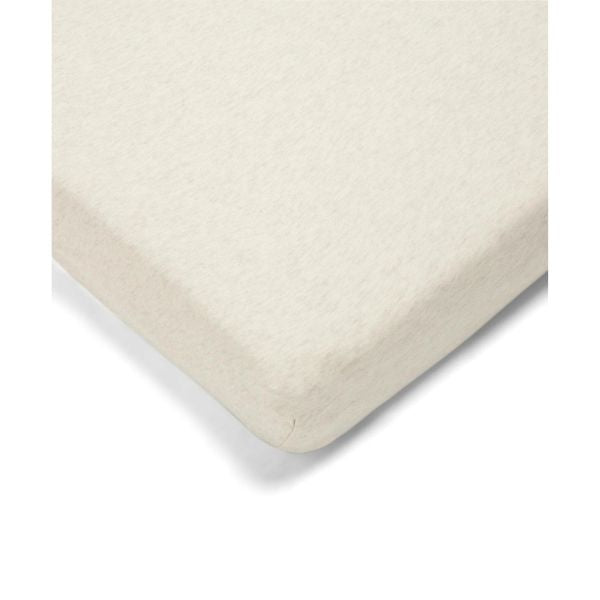 Mamas & Papas Single Cotton Cotbed Fitted Sheet Oatmeal Marle