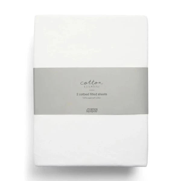 Mamas & Papas Cotton Cotbed Fitted Sheets 2pk
