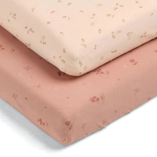 Mamas & Papas Cotton Cotbed Fitted Sheets Wildflower (2pk)