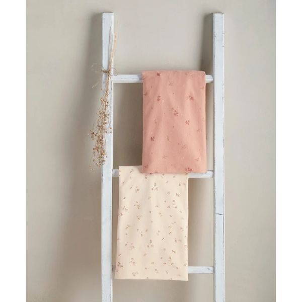 Mamas & Papas Cotton Cotbed Fitted Sheets Wildflower (2pk)