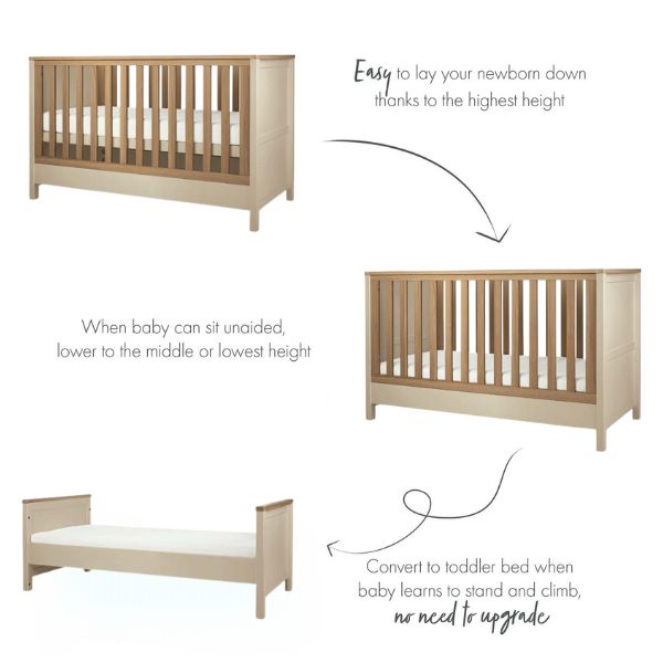 Mamas & Papas Harwell Cot Bed Cashmere