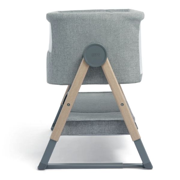 Mamas & Papas Lua Bedside Crib Grey