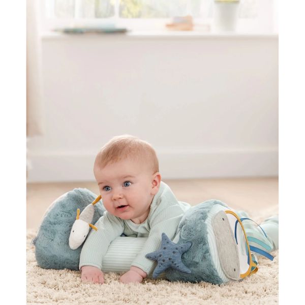 Mamas & Papas Welcome to the World Tummy Time Roll Blue