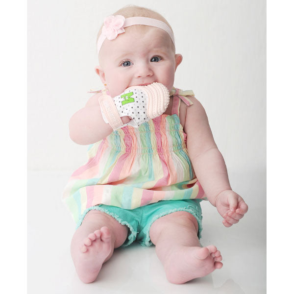 Malarkey Kids Munch Mitten Teething Mitt Pastel Pink