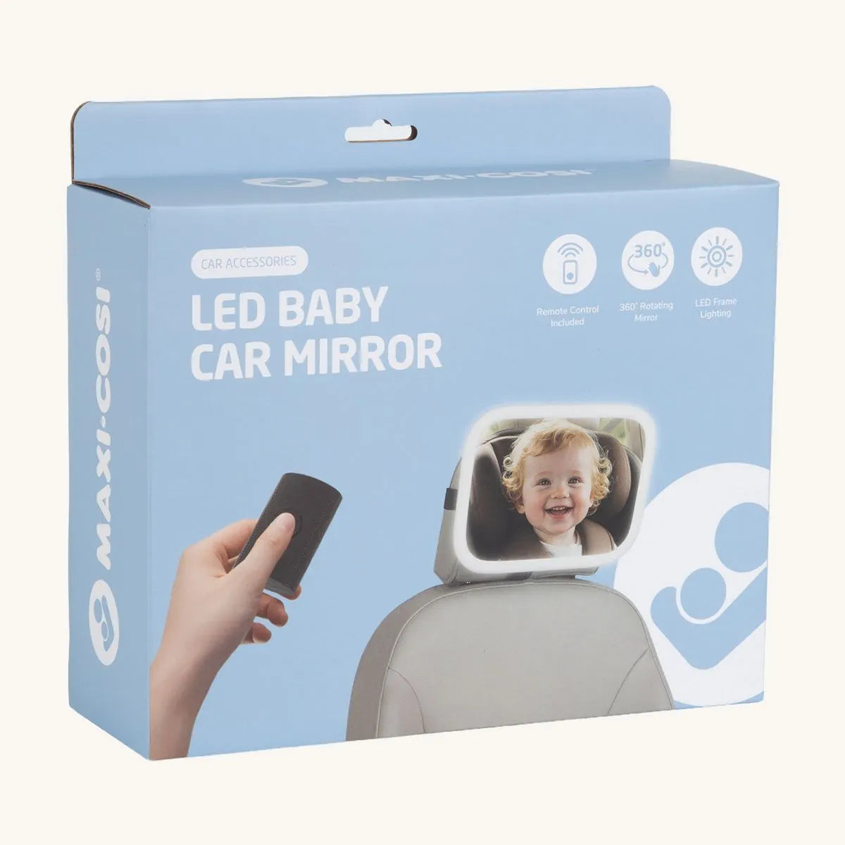 Maxi Cosi Deluxe Back Seat Car Mirror with LED Light