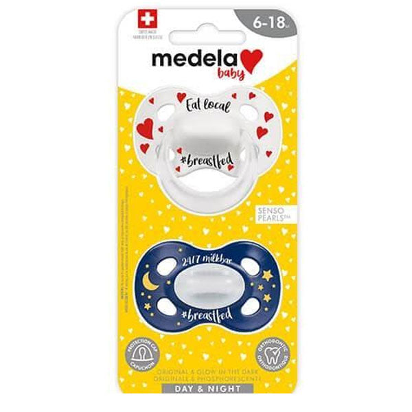 Medela Soother CLASSIC Day & Night Duo Unisex 6-18 Mths