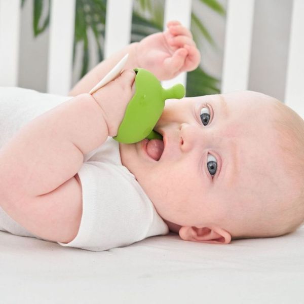 Mombella Mushroom Teether Toy Green