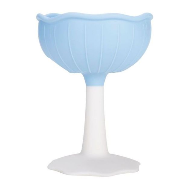 Mombella Mushroom Teether Toy Light Blue