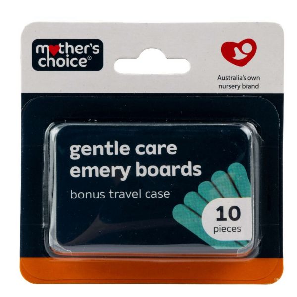 Mother's Choice Emery Board 10pk and Travel Case