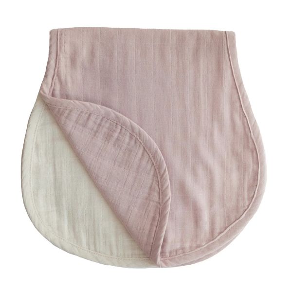 Mushie Burp Cloths 2pk BLUSH and FOG