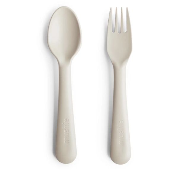 Mushie Fork & Spoon IVORY