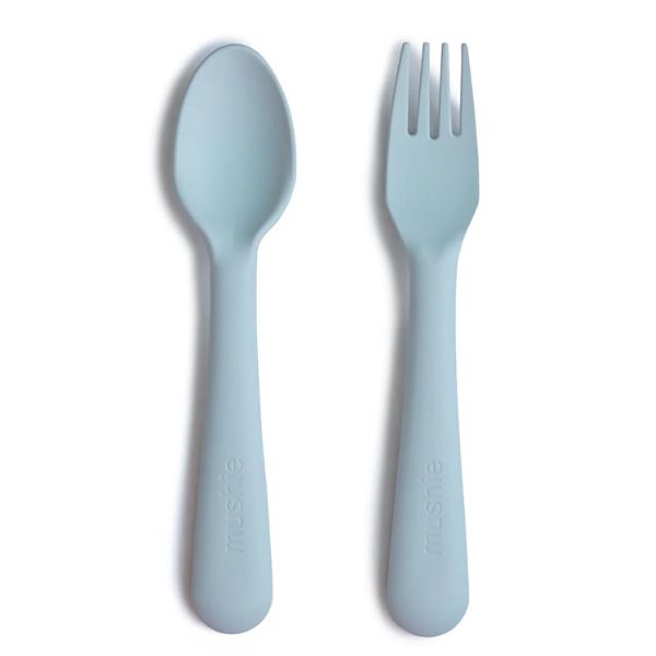 Mushie Fork & Spoon POWDER BLUE