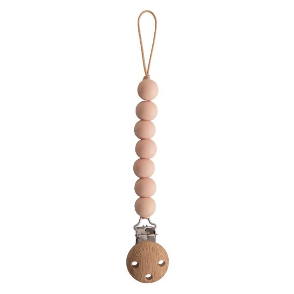 Mushie Pacifier Clip Halo BLUSH