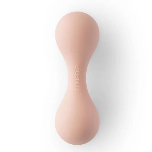 Mushie Silicone Baby Rattle Toy BLUSH